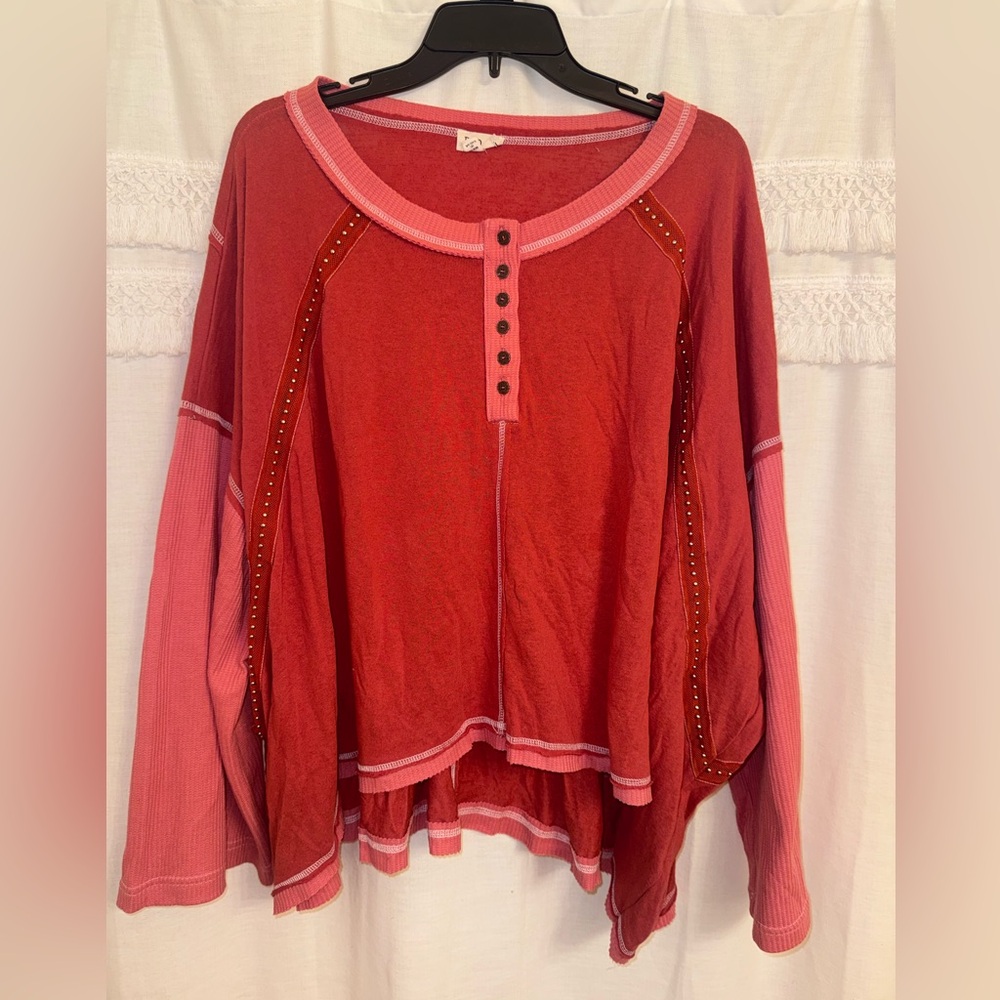 POL Oversized Henley Top